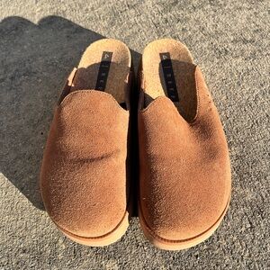 Reef Tan Suede Women's Mules